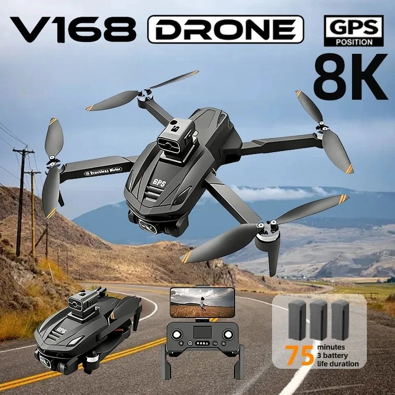 Drone Ls Rc - โดรน GPS รุ่นดั้งเดิม V168 ระดับมืออาชีพ กล้องถ่ายภาพทางอากาศความละเอียด