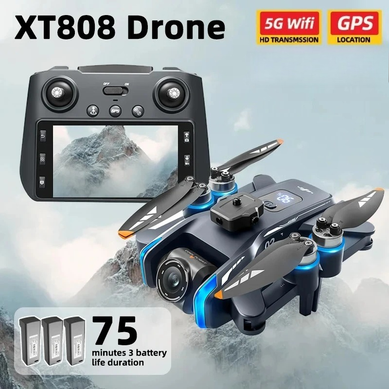 Drone Gps Rc Tt36 - โดรนรุ่น Original XT808 Pro MAX 4K