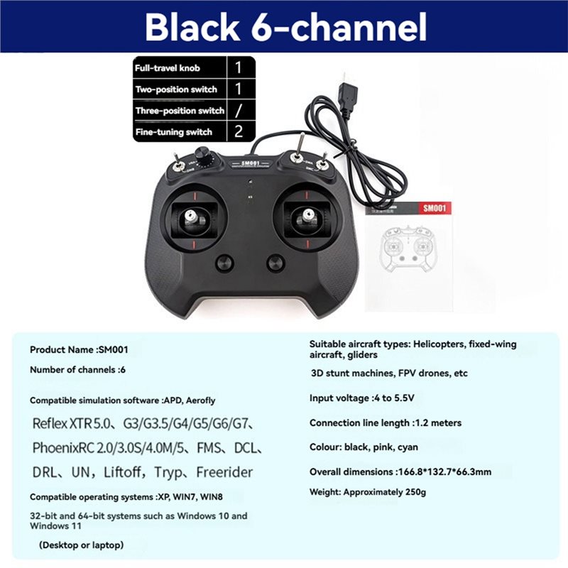 SQPP-FS-SM001 6CH สำหรับโดรน R - Drone Rc Simulator บทวิจารณ์และราคา