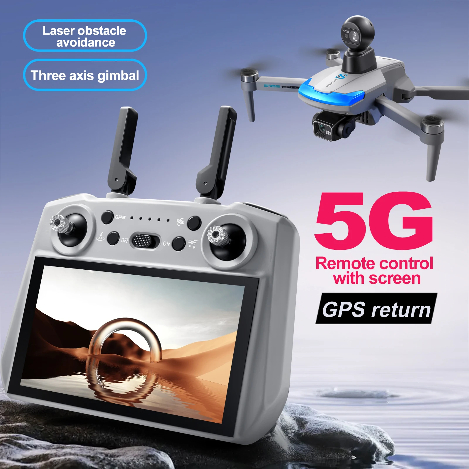 S185 Professional Drone 2.7K H - Drone Gps Rc Tt36 บทวิจารณ์และราคา