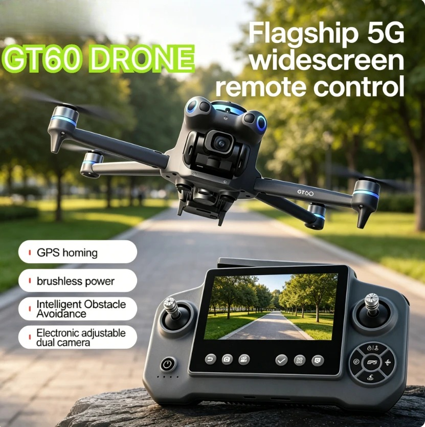 โดรน GT60 GPS แบบพับได้ หน้าจอ - Drone Ls Rc บทวิจารณ์และราคา